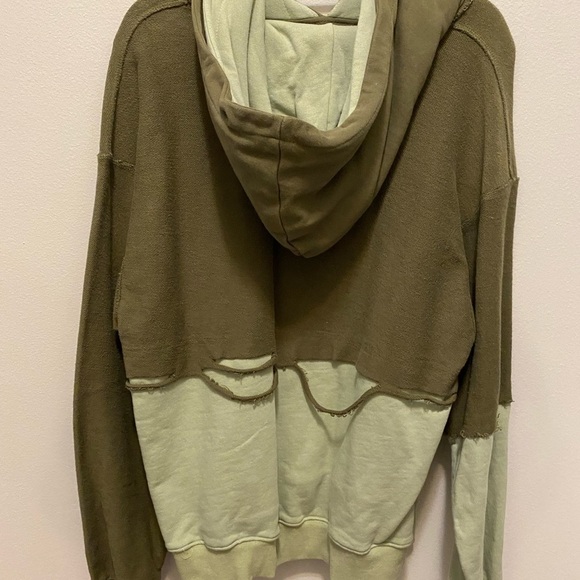 Mens dark and light green DISORDER WORLD hoodie size large. Very cool looking - Picture 7 of 12